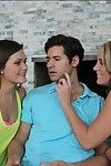 Horny gals Abby Discouraging & Hayden Bell sharing a permanent cock and a cumshot