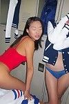 Asian teenager Alina Li and girlfriend getting fucked by white unearth