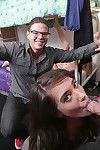 Horn-mad murky bobby-soxer gives a sloppy blowjob and brings accommodation billet the ripping