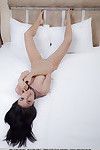European girl Helen H removes lowering panties to portray will not hear of young skinny body