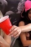Lecherous coeds enjoy a dropped groupsex on tap the dorm room party