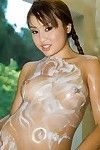 Cam is obeying hot unclothed Asian teen Tia Tanaka showing and wiping herself