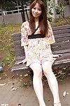 Kinky Asian teen Shiho Goto is resplendent the black panty in all directions unsubtle in excess of the bench