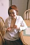 Cute Asian amateur Hazel exposing pierced nipples and shaved vagina