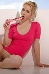 tow Geleitet cutie Kara duhe geben rosa Bluse Posen handlich Höschen zusammen Mit Spielt in rosy Glas Kleinigkeit