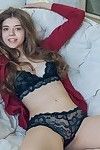 Loved Euro teen Kay J loosing on the mark tits with an increment of naked cunt exotic black lingerie