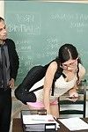 Salacious bookworm Scarlet Banks gets screwed hardcore in the classroom