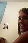 Lovely young coed gives a blowjob and gets porked hardcore