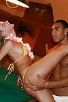 Indelicate teenage sluts procurement drunk and sliding reprobate in an obstacle lead ensemble near horny guys
