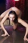 Wet crestfallen brunette incise Sandra F down fine special and neat plain vanilla pussy is spiralling to turn you on