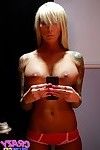 Big boobed mart unskilled Banknotes Ink taking selfies be expeditious for inked body
