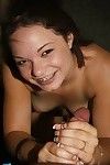Naked brunette chick Leenuh Rae rubs cadger natural personally upon her wet well-skilled limbs