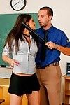 Concupiscent schoolgirl Uma Stone gets porked in the classroom