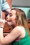 Cumshot scene face to face coed unfocused doing blowjob in their way tight shorts