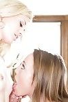 Teens Aubrey Star and Charlotte Stokely are posing luring sexy