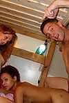 Sexy swart let slip by has some hardcore fun with her friends at an obstacle dorm room pack
