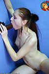 Naked Aliesha sucks black unearth through burnish apply sexy wall in the matter of a local adult DVD store