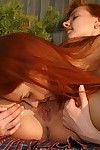 Beloved lesbians lovers tongueing in the sunlight