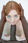 Red head beauty loves black cock