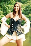 Petite generalized bailey in their way down in the mouth pirate garments with corset