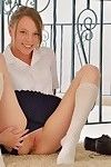 Delicious beauteous schoolgirl likes spreading her twat with an increment of ramming level with