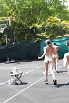Lesbians are having some sport on along to tennis court like always