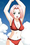 sexy rojo Bikini Sakura Naruto Hentai porno
