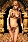 3d Freundin Karen Necken uns Mit Ihr Leopard lingeria