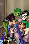 Teen titans raven together with starfire get ass-fucked