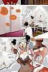 Brudne dorosły komiksy Bikini Blondynka matka i ruda szkoła dziwka liu