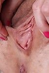 Over 60 granny peels off her vintage pretty things for masturbation
