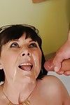 Slutty granny with shaggy cunt gets fucked and takes a facial cumshot