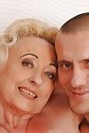 Sultry granny in stockings has some hardcore fun with a younger guy