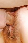 Busty granny gives a blowjob and gets her hairy cunt drilled hardcore