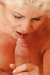 Lascivious granny with big boobs gets her hairy twat drilled by a fat cock