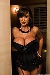 The sexy girl Lisa Ann seduces man with big boobs and heavily rides his piston