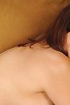 Brunette babe Natasha Oliwski demonstrates her mature big tits