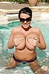 Gorgeous mature babes with big tits are showing their bodies outdoor