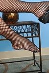 mesh Strumpf gekleidet Reifen lady Katrina Knick auszusetzen Big Titten