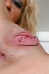Leggy older woman Mickalah revealing wide open pink vagina and big breasts