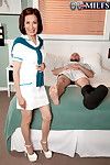 Horny asian granny getting fucked in a hospital