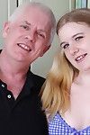 Horny british schoolgirl has fun with a dirty old man