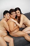 Three naughty housewives having fun together