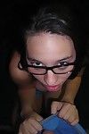 Milf wife with glasses sucks her mans cock