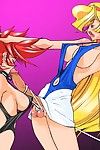 Sexy anime pics makes hot milf teacher to start rub her cunt